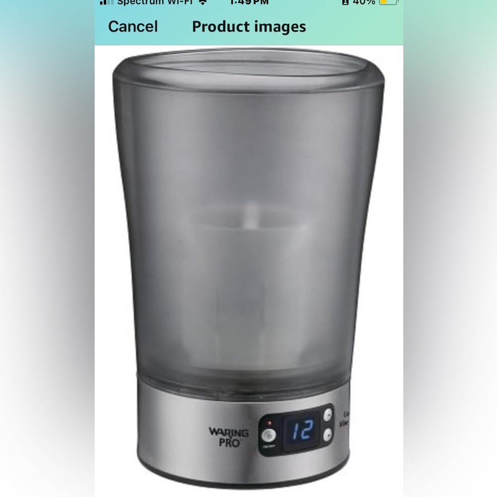 New ***READ*** Waring Pro PC50 Cordless Wine Chiller, Brushed Chrome